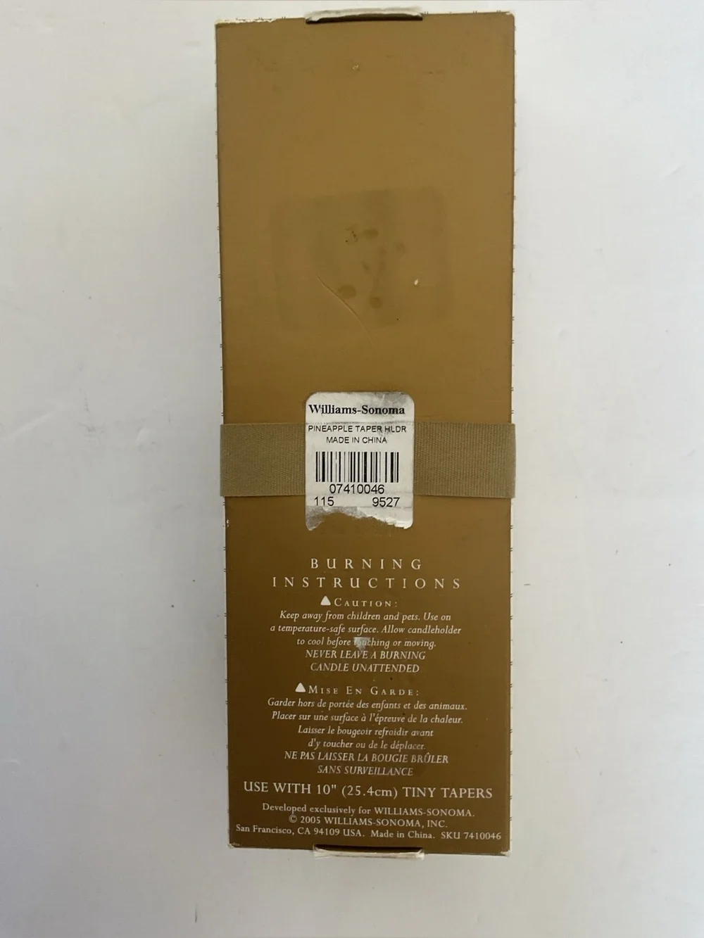 Williams Sonoma Tiny Tapers Pineapple Candleholders NWT